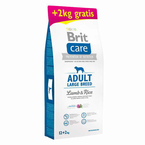 Brit Care Adult Large Breed Lamb and Rice 12 plus 2 kg