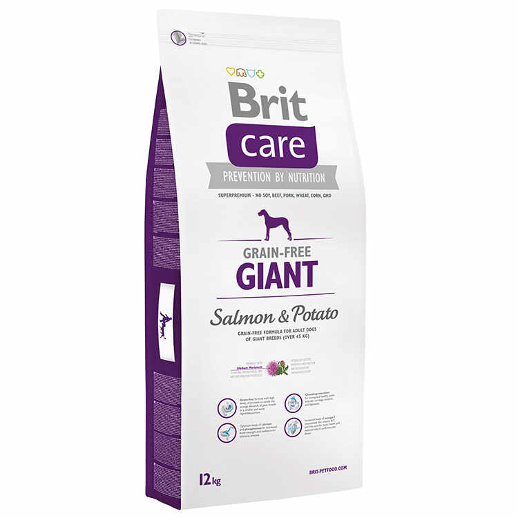 Hrana Uscata Caini BRIT CARE Grain Free Giant Somon si Cartofi 12kg