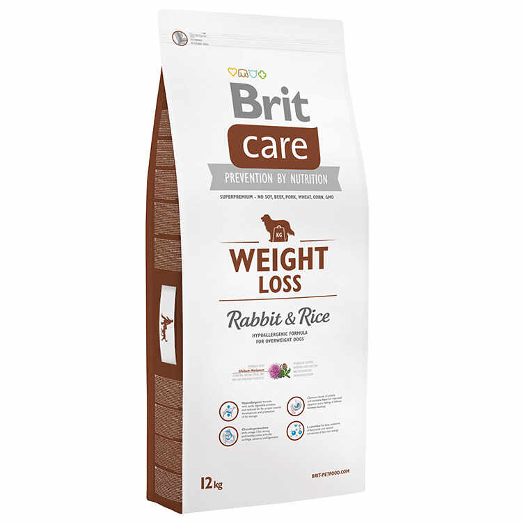 Hrana Uscata Caini BRIT CARE Weight Loss Rabbit and Rice 12kg
