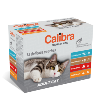 Calibra Cat Pouch Premium Adult Multipack 12 x 100 g