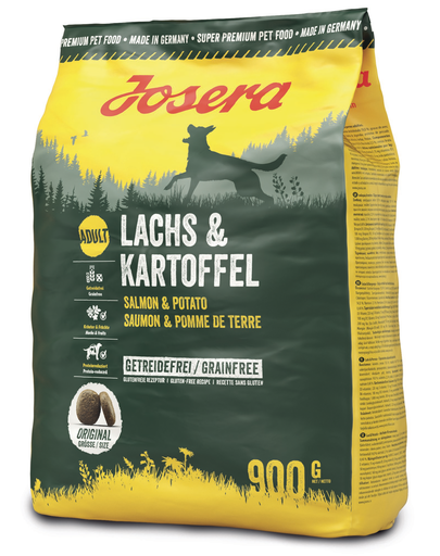 JOSERA Lachs & Kartoffel hrana fara cereale pentru caini adulti, cu somon si cartofi 5 x 900g