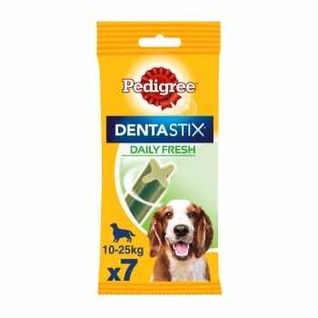 PEDIGREE DentaStix Daily Fresh, recompense câini talie medie, batoane, ceai verde, 7buc