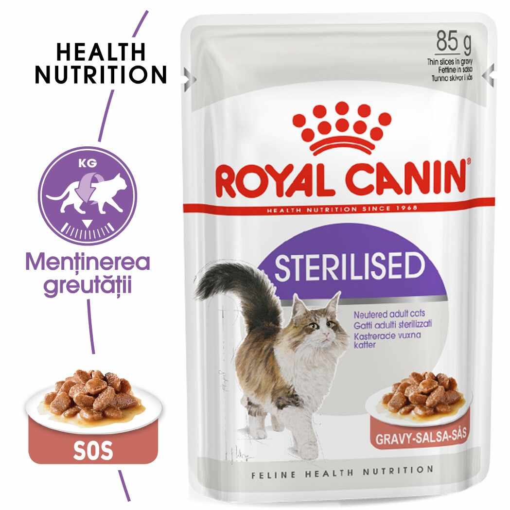 Royal Canin Sterilised Adult hrana umeda pisica sterilizata (in sos), 85 g