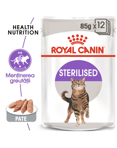 Royal Canin Sterilised Loaf Adult hrana umeda pate pentru pisica sterilizata, 12 x 85 g