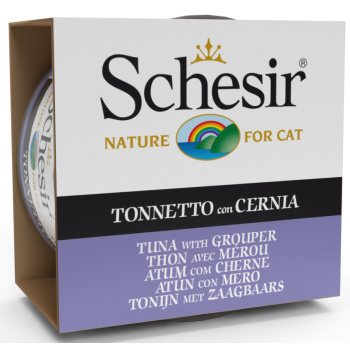 Schesir Cat Sea Specialities Conserva Ton si Peste Grouper, 85 g