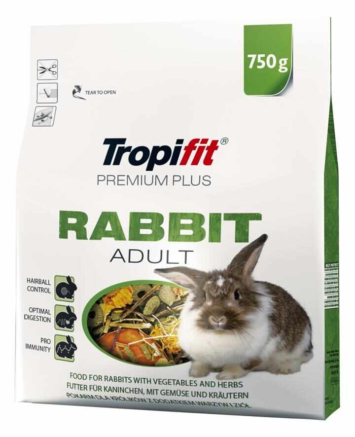 Hrana pentru iepure adult Tropifit Premium Plus Rabbit Adult, 750g