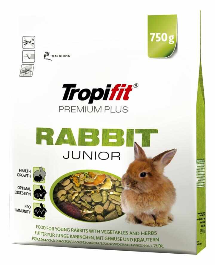 Hrana pentru iepure junior Tropifit Premium Plus Rabbit Junior, 750g