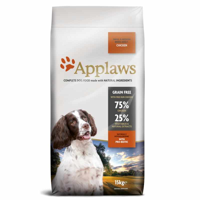 Applaws Dog , Small & Mediu Adult cu Pui si Legume, 2 kg