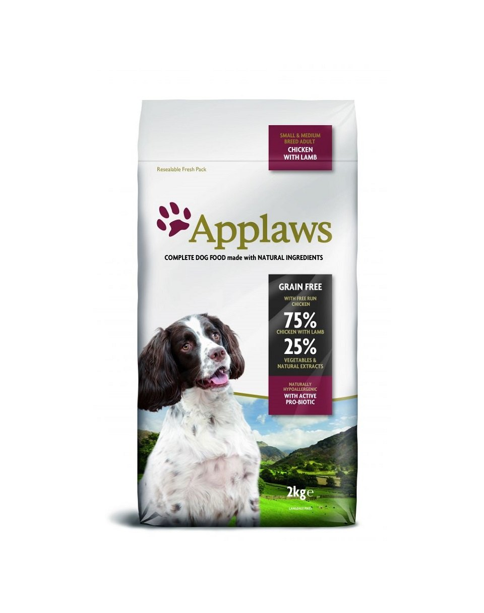 Applaws Dog , Small & Mediu Adult cu Pui si Miel, 2 kg
