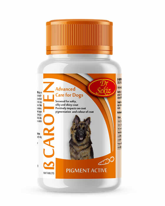 B-Caroten & Seaweed, Supliment Nutritional Pentru Caini 100 Tablete