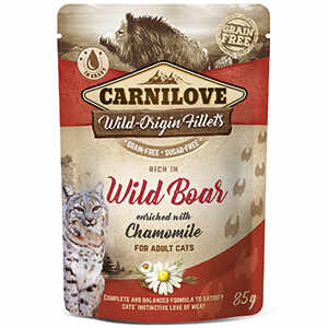 Carnilove Cat Pouch Rich in Wild Boar With Chamomile 85 g