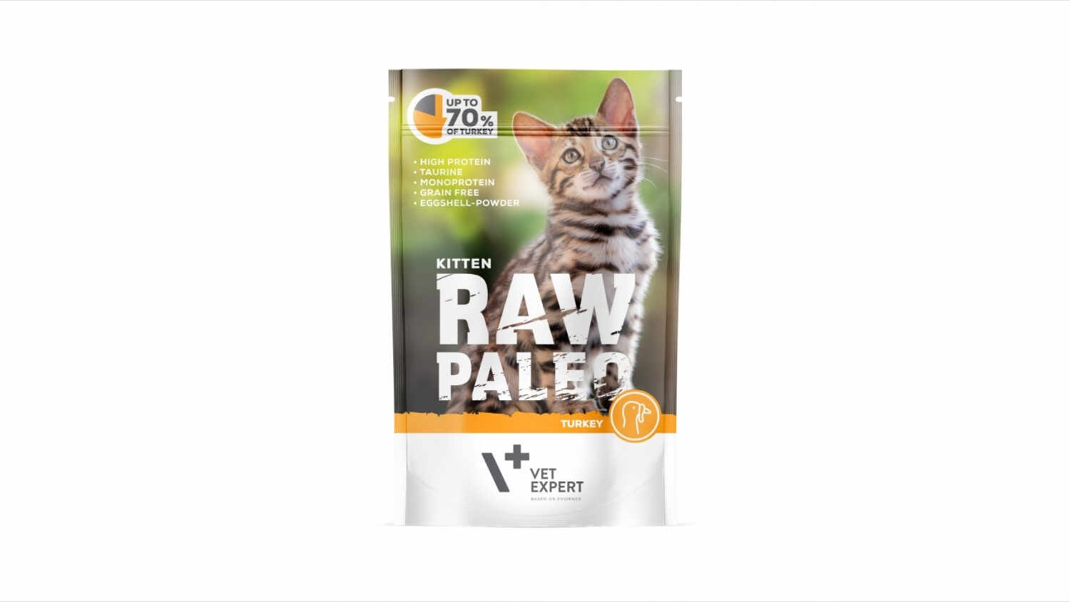 Raw Paleo Kitten Carne de Curcan, 100 g