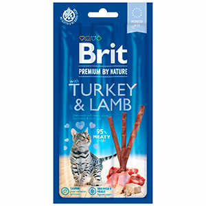 Brit Premium By Nature Cat Sticks With Turkey and Lamb Set 3 X 3 sticks