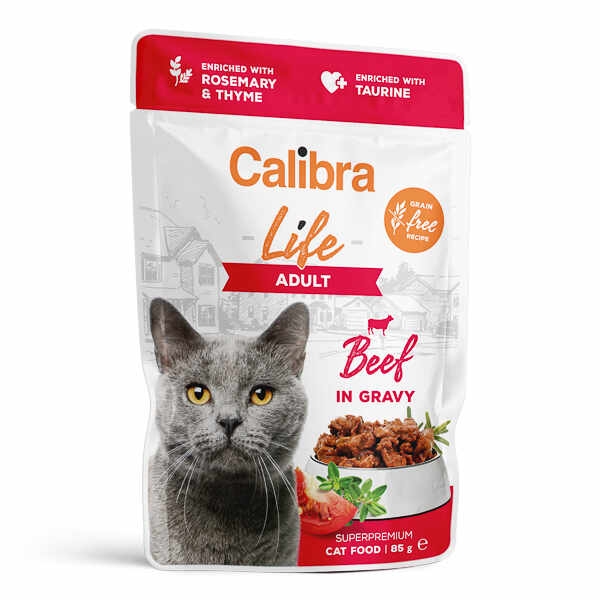 Calibra Cat Life Pouch Adult Beef in Gravy 85 g
