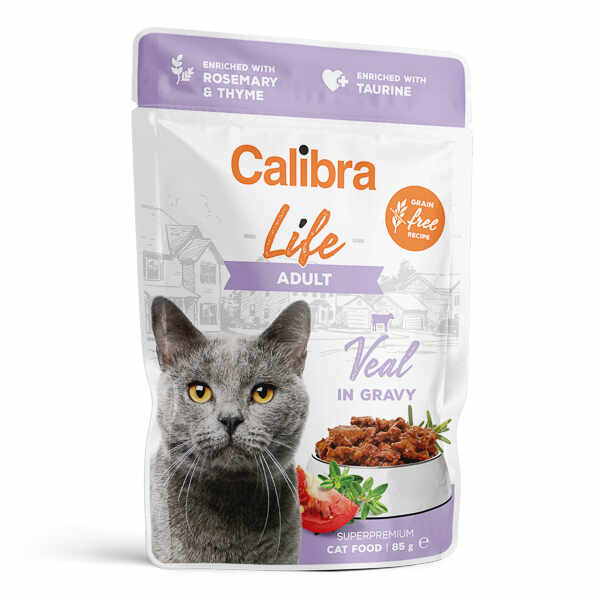 Calibra Cat Life Pouch Adult Veal in Gravy 85 g