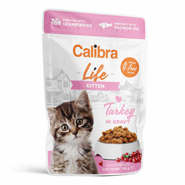 Calibra Cat Life Pouch Kitten Turkey in Gravy 85 g