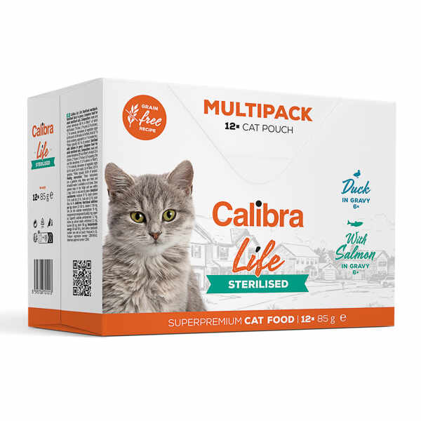 Calibra Cat Life Pouch Sterilised Multipack 12 x 85 g