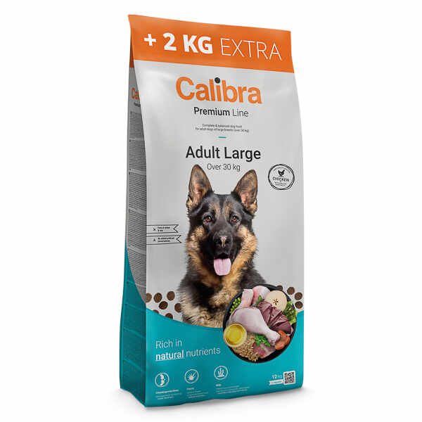 Calibra Dog Premium Line Adult Large 12+2 kg New