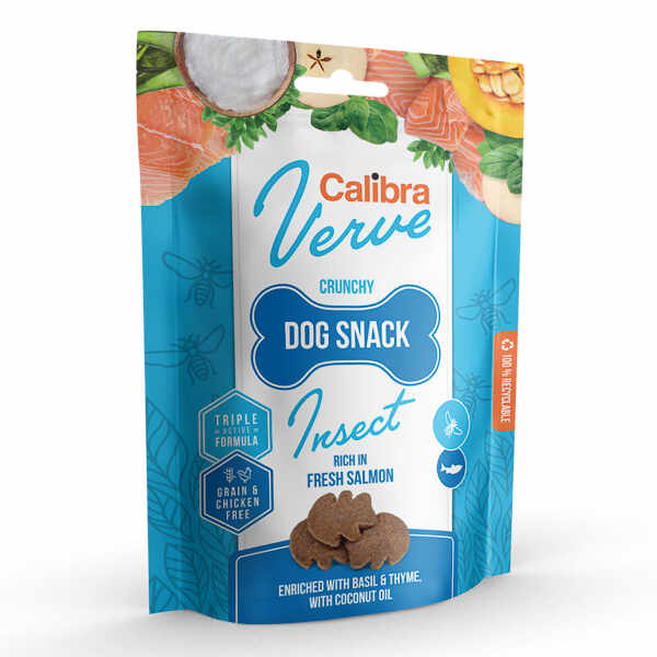 Calibra Dog Verve Crunchy Snack Insect & Fresh Salmon 150 g
