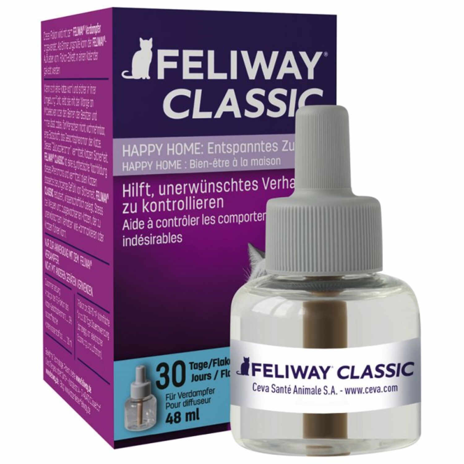 Feliway Classic, Reverva pentru Difuser Antistress pisici 1 X 48 ml