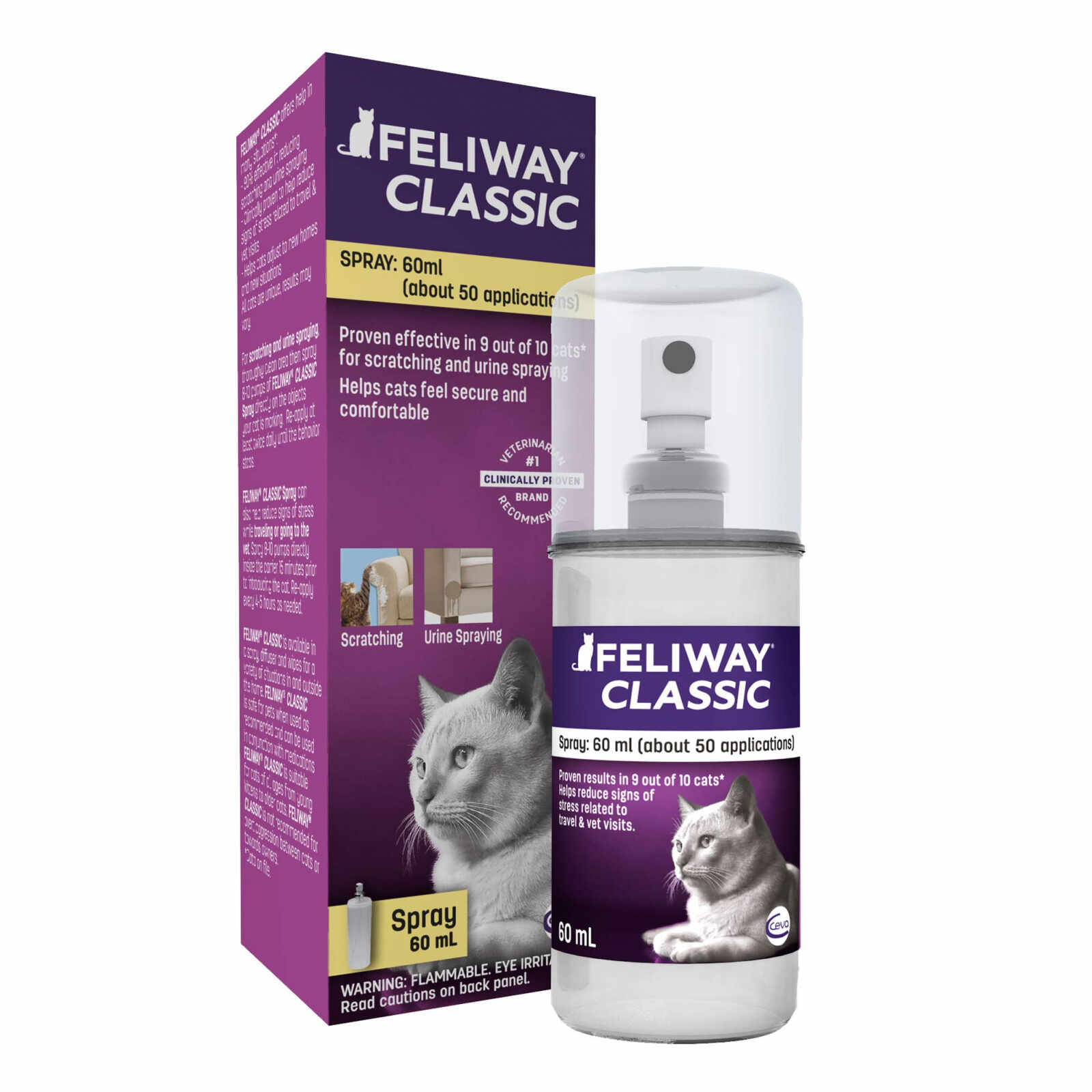 Feliway Classic, Spray Antistress pisici 1 X 60 ml