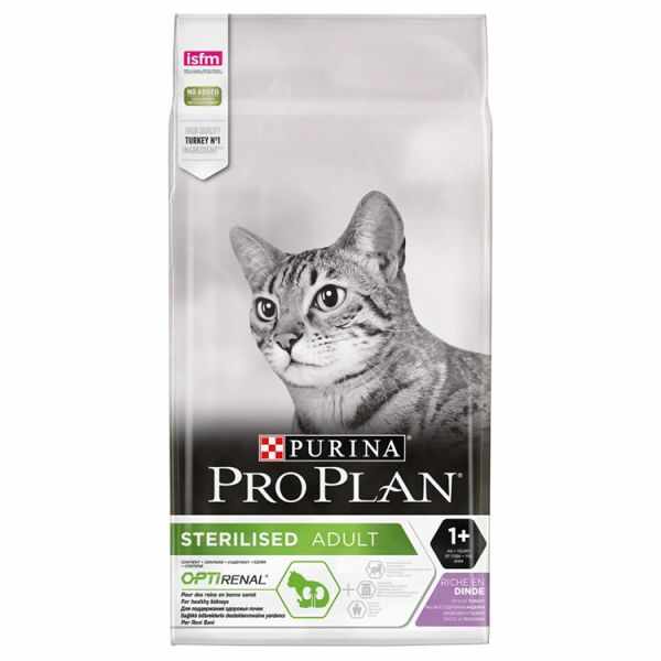 Purina Pro Plan Pisici Sterilizate Renal plus cu Curcan, 10 kg