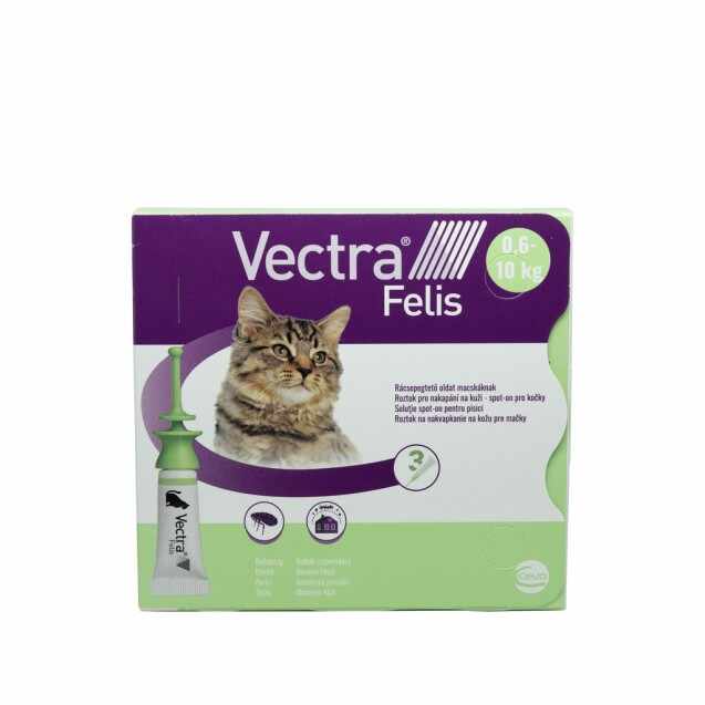 Vectra felis, antiparazitar extern pisica, 3 pipete