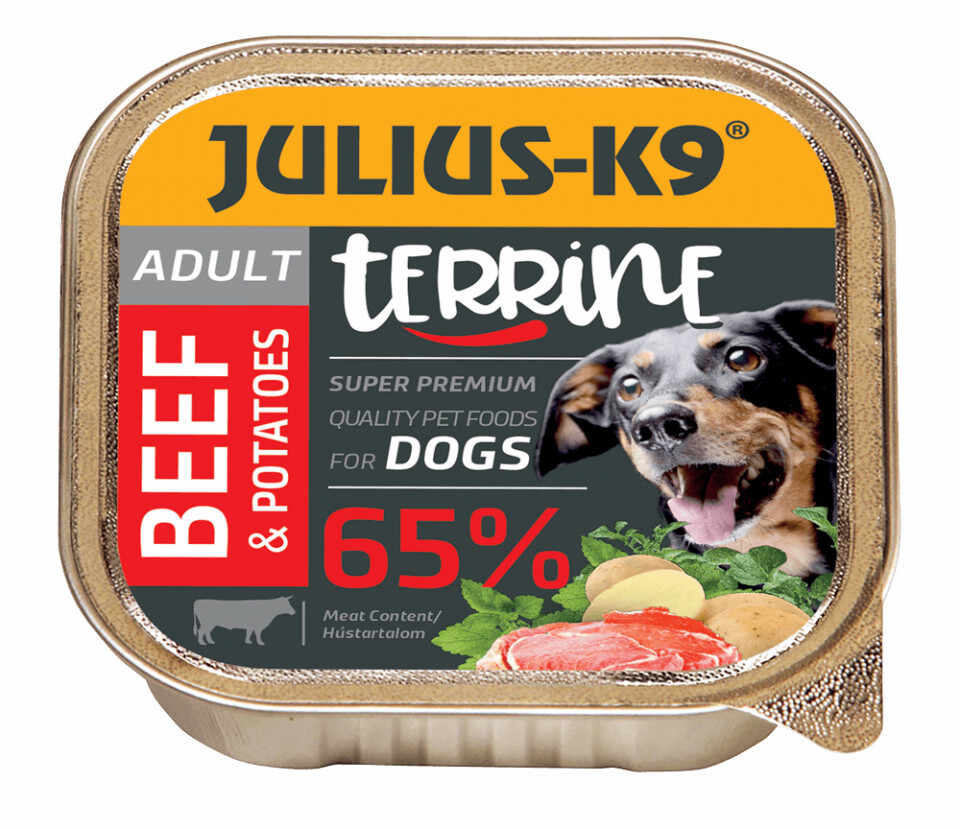 Julius K9 Dog - Terina cu vita si cartofi - 150g