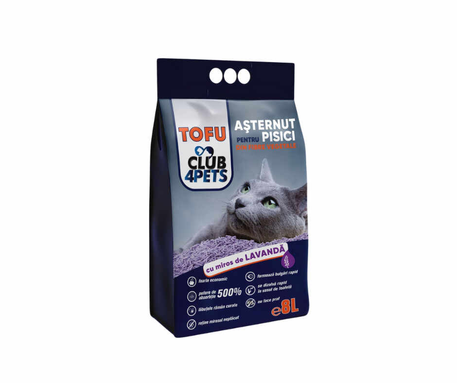 Asternut igienic Club 4 Pets Tofu - Lavanda - 8L