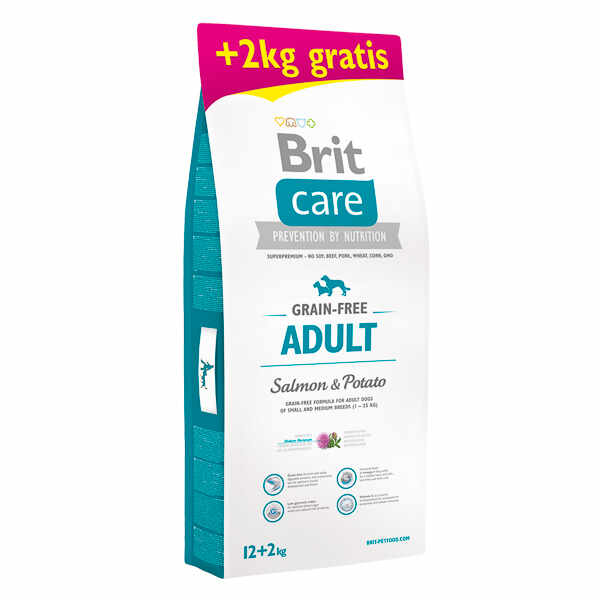 Brit Care Grain-Free Adult Salmon and Potato 12 plus 2 kg