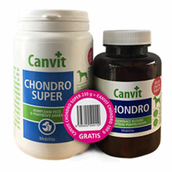 Canvit Chondro Super for Dogs 230 g plus Canvit Chondro for Dogs 100 g