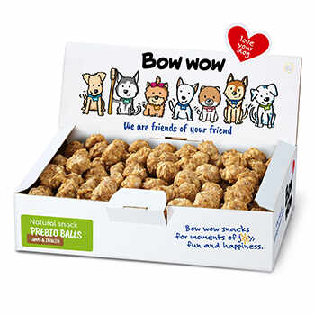 Bow Wow Recompense pentru caini, chiftele naturale cu plamani si inulina 120buc box