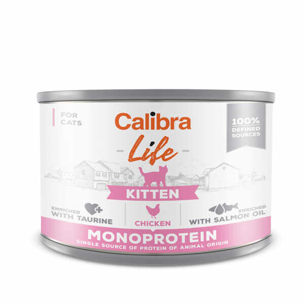 Calibra Cat Life can Kitten Chicken 200 g