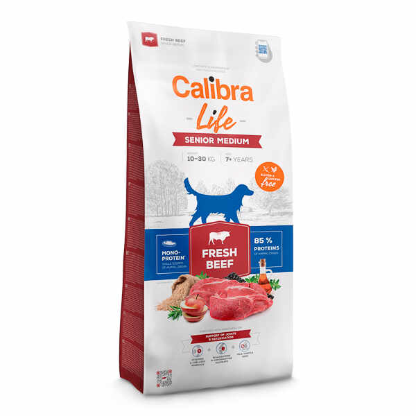 Calibra Dog Life Senior Medium Fresh Beef 12 kg