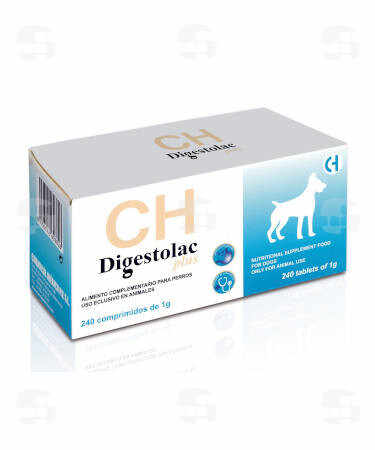 Digestolac Plus - Supliment digestiv pentru caini - 240cpr.