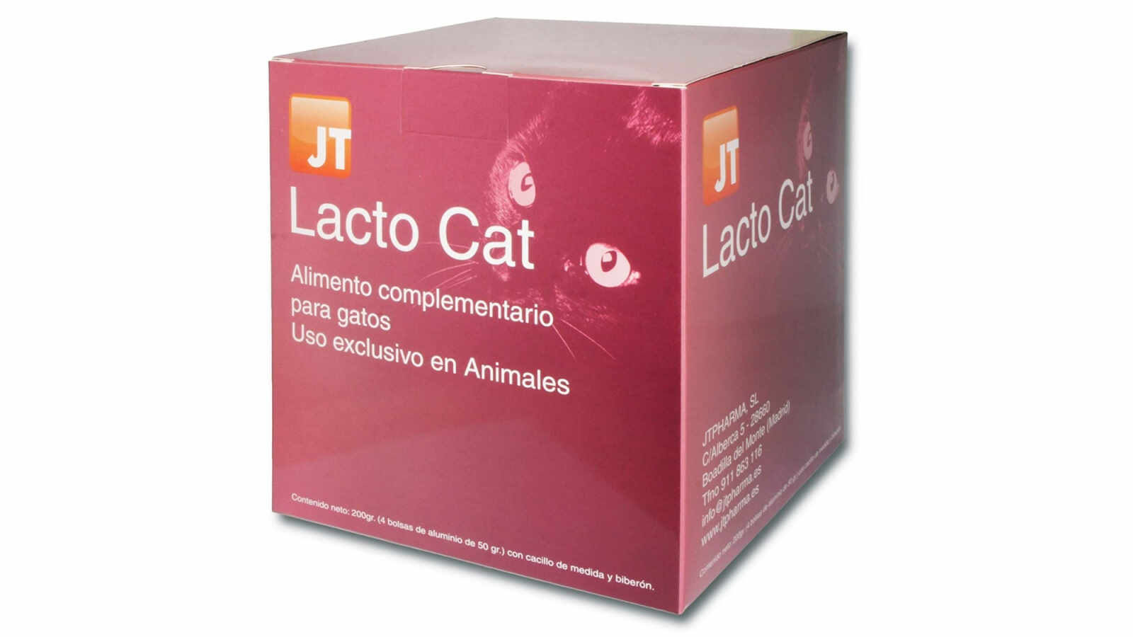 JT- Lacto Pisici Lapte Praf Plicuri 4 X 50 G Bonus Biberon + 2 Tetine