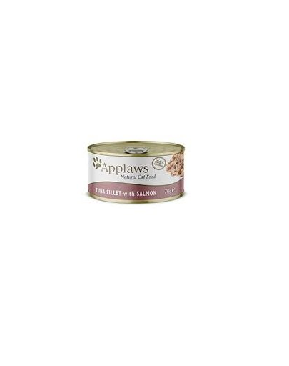 APPLAWS Cat Adult Tuna with Salmon in Broth Conserve mancare pisici, cu ton si somon in sos 6x70 g