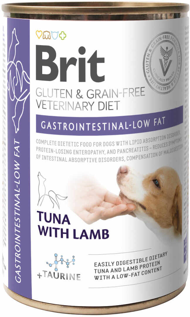 BRIT VD Gastrointestinal Low-Fat Conservă câini,tulburări gastrointestinale 400g