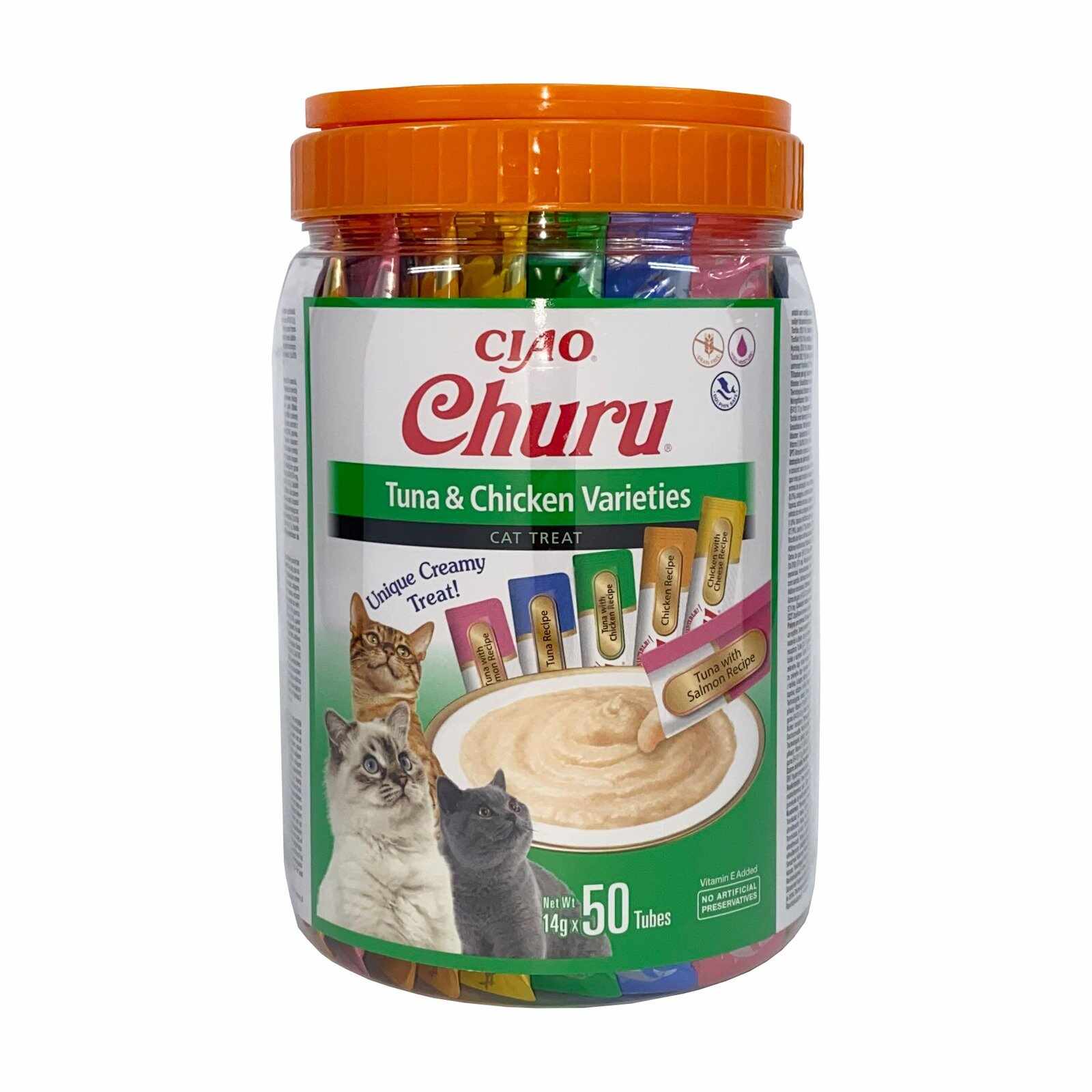Churu Cat Varieties Recompense Cremoase cu Ton Pui 50 buc