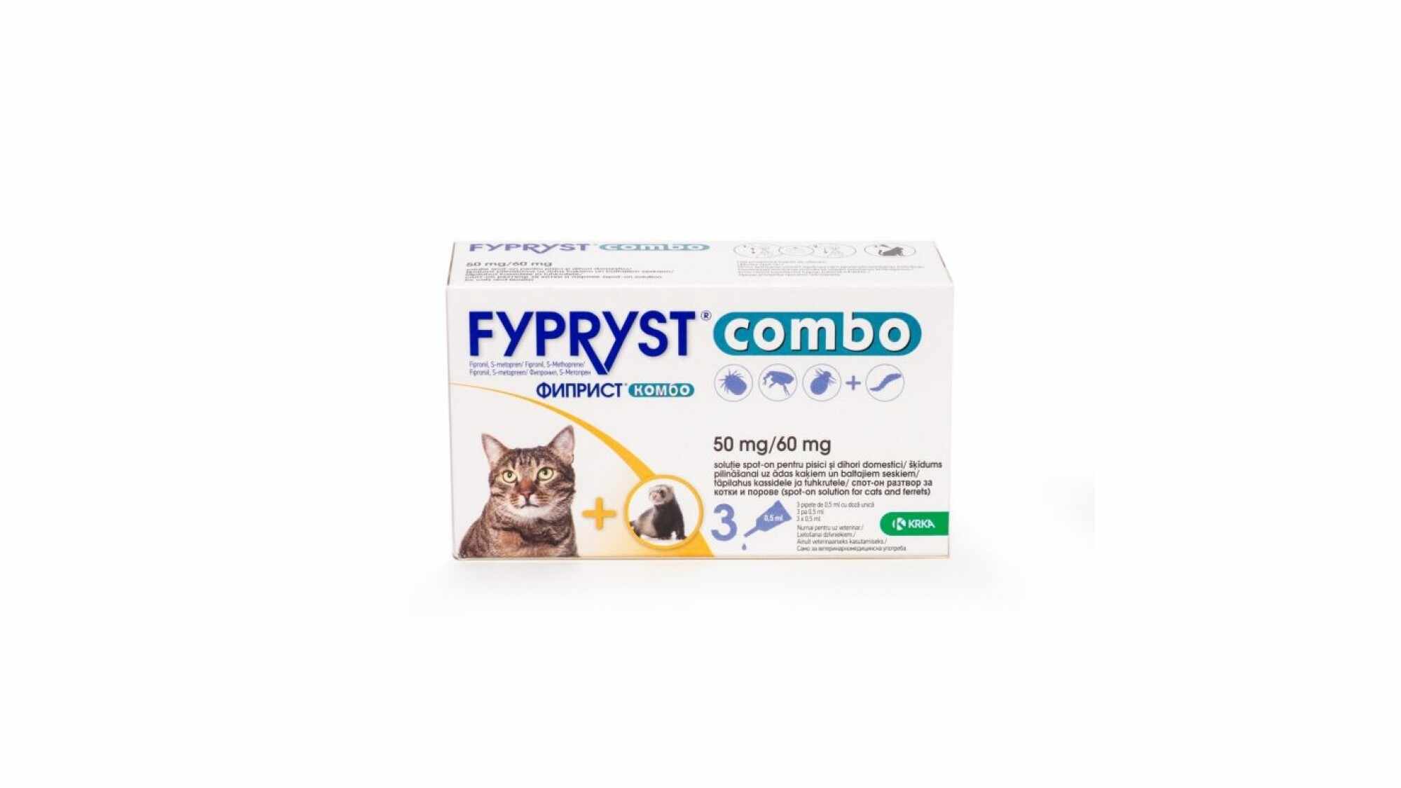 Fypryst Combo Cat 50 mg, Cutie cu 3 Pipete