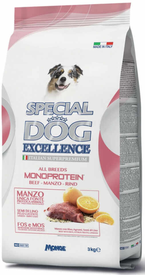 Monge Special Dog Excellence Monoprotein Adult All Breeds - Hrana uscata super-premium - Vita - 3kg