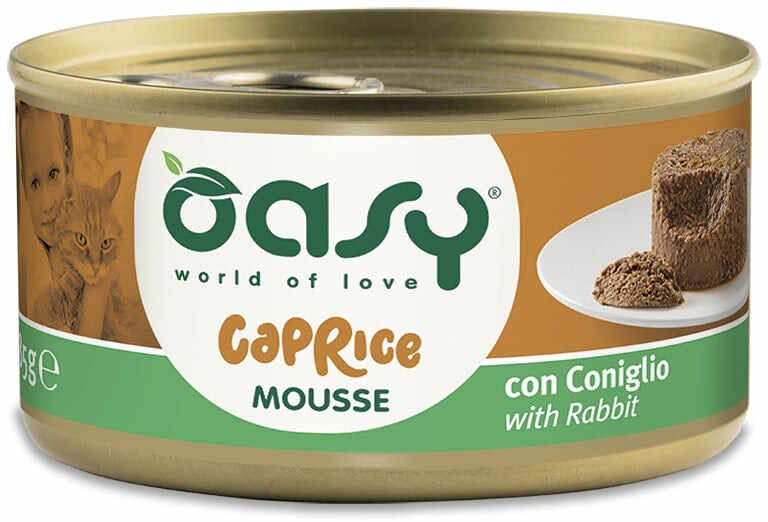 OASY CAPRICE Conservă pentru pisici, Mousse cu Iepure 85g