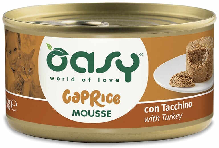 OASY CAPRICE Conservă pentru pisici, Mousse Curcan 85g
