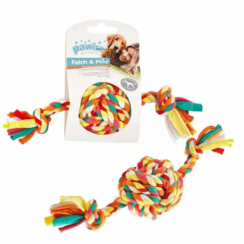 Pawise Toy Dog Colorful Rope Ball