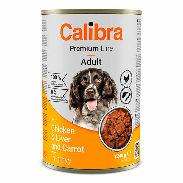 Calibra Dog Premium Can with Chicken & Liver 1240 g