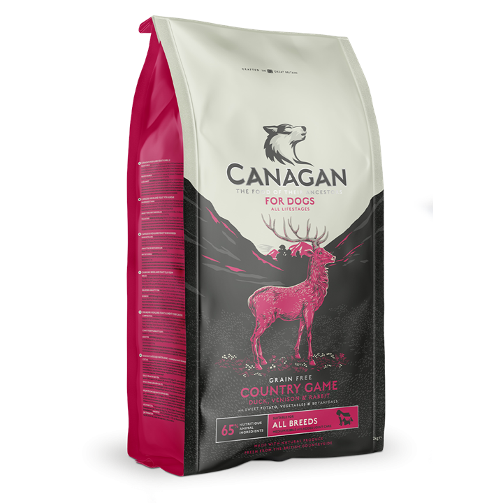 Canagan Dog Grain Free Country Game For Puppies & Adults, 2 kg