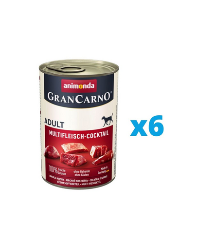 ANIMONDA GranCarno Pachet conserve caine, mix carne 6 x 800 g