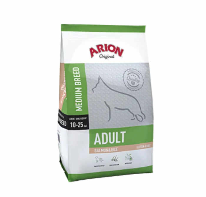 Hrana uscata pentru caini, ARION Original Adult Medium, somon si orez, 12kg