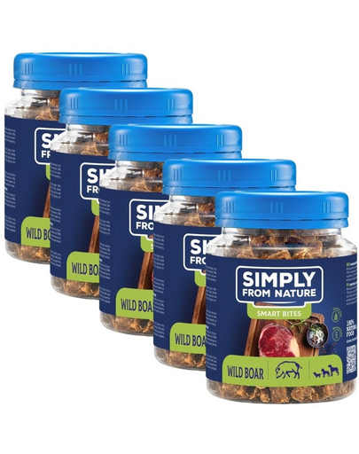 SIMPLY FROM NATURE Smart Bites cuburi mistret 5x130 g snack caine
