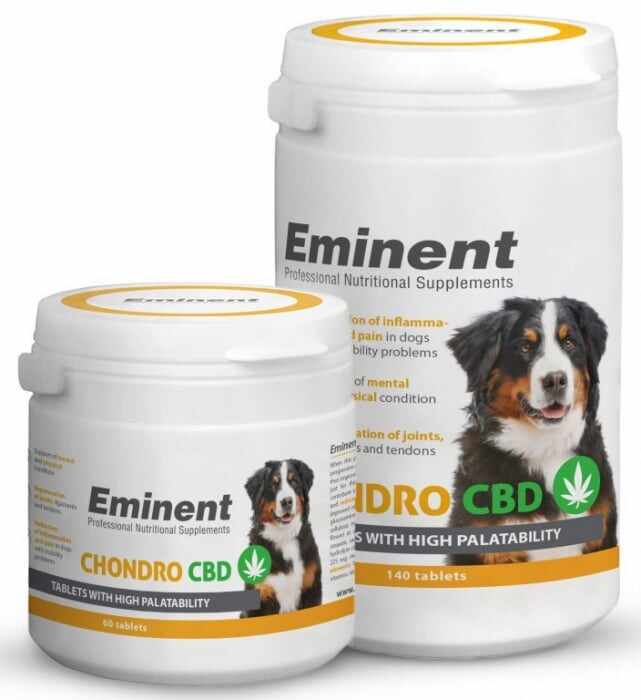 Supliment nutritiv pentru caini Eminent Chondro CBD, 140 de tablete